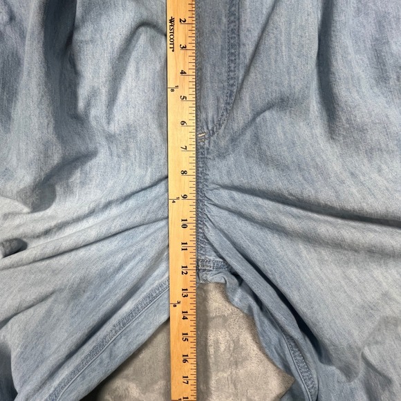 Free People We The Free Dion Jumpsuit Women Blue Denim Halter Wide Leg Boho S - Picture 14 of 15